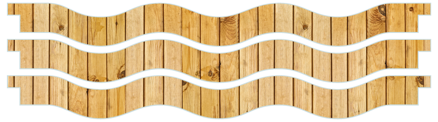 Planks > Wavy Plank x 3 > Light Wood