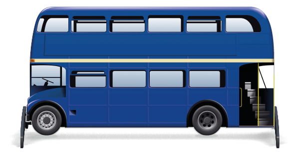 Skinny Fillers > London Bus Filler > Blue Bus