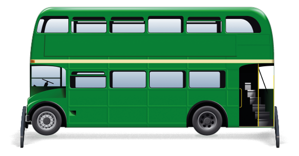 Skinny Fillers > London Bus Filler > Green Bus